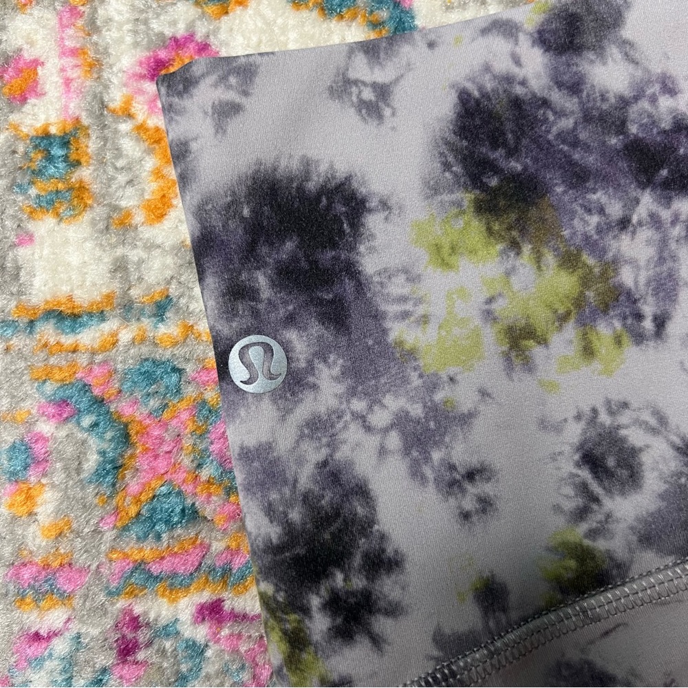 Lululemon Align Legging High Rise 28” Size 14 NWT Radial Tie Dye Mauve Gray - Picture 7 of 13